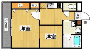 ハーモニーKハウス周船寺の物件間取画像